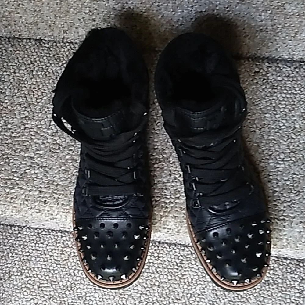 Sam Edelman Women's Studded Combat Fashion Boots - Sz 8 NWOB - Picture 4 of 13